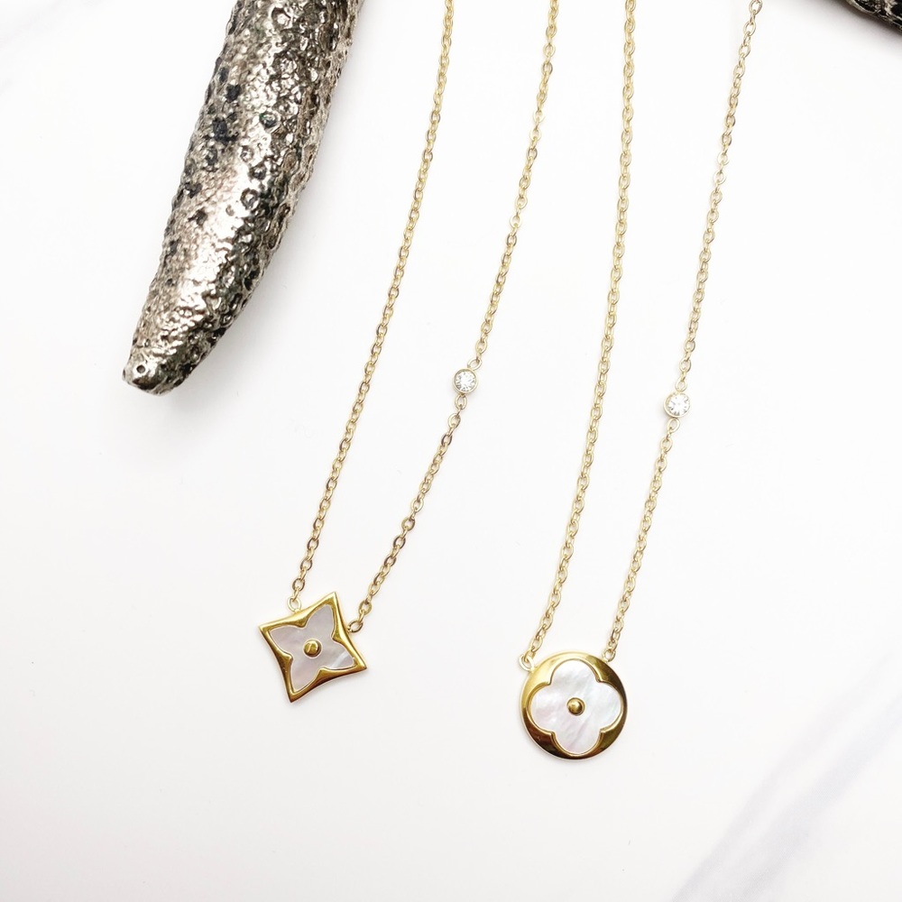 18k mother of pearl necklace